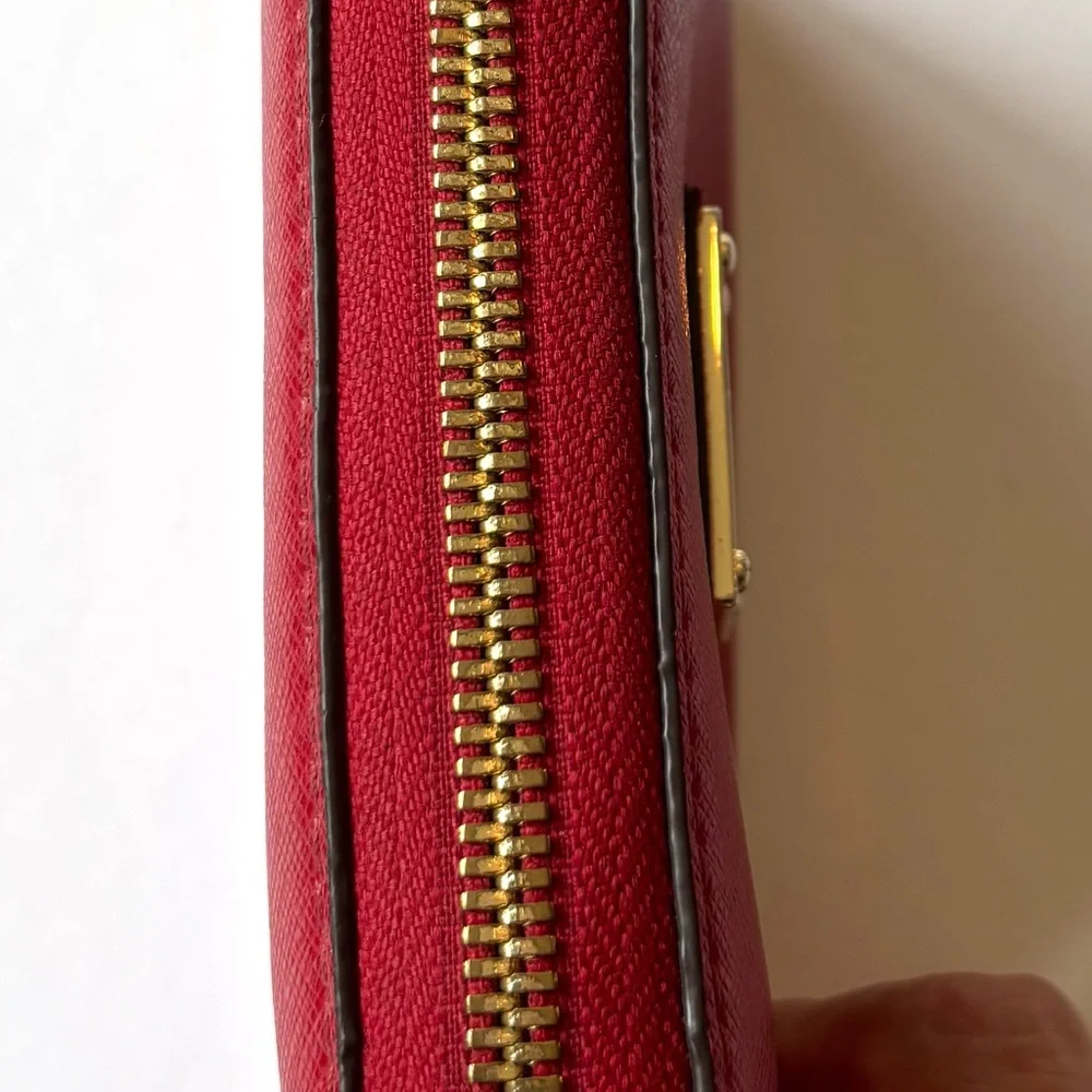 Michael Kors Red Zip Around Wristlet/Wallet